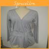 Elegant Long Sleeve Deep V-neck Knitted Sweater Blouse For Women With Premium Quality
