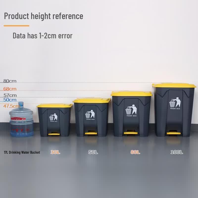30L Outdoor Foot Pedal Trash Can