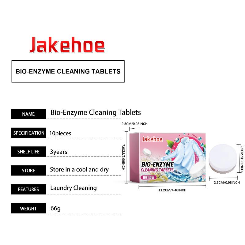 Bio-Enzyme Cleaning Tablets Powerful Effervescent Multi-functional Remove Scale Tea Stain Break down Oil Stains Laundry Cleaner
