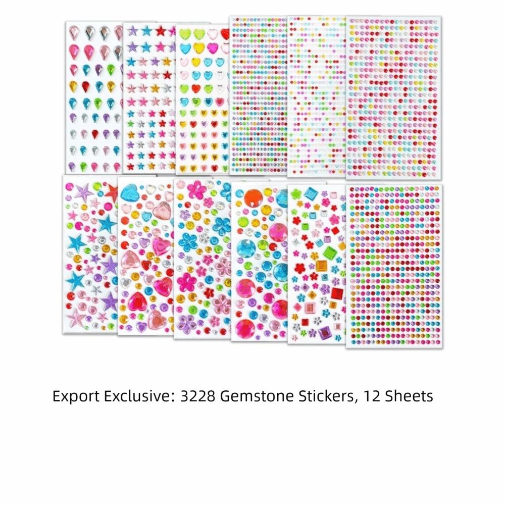 3D Rhinestone Rhinestone Stickers Mix-And-Match Self Adhesive Rhinestone Sticker Dress-Up