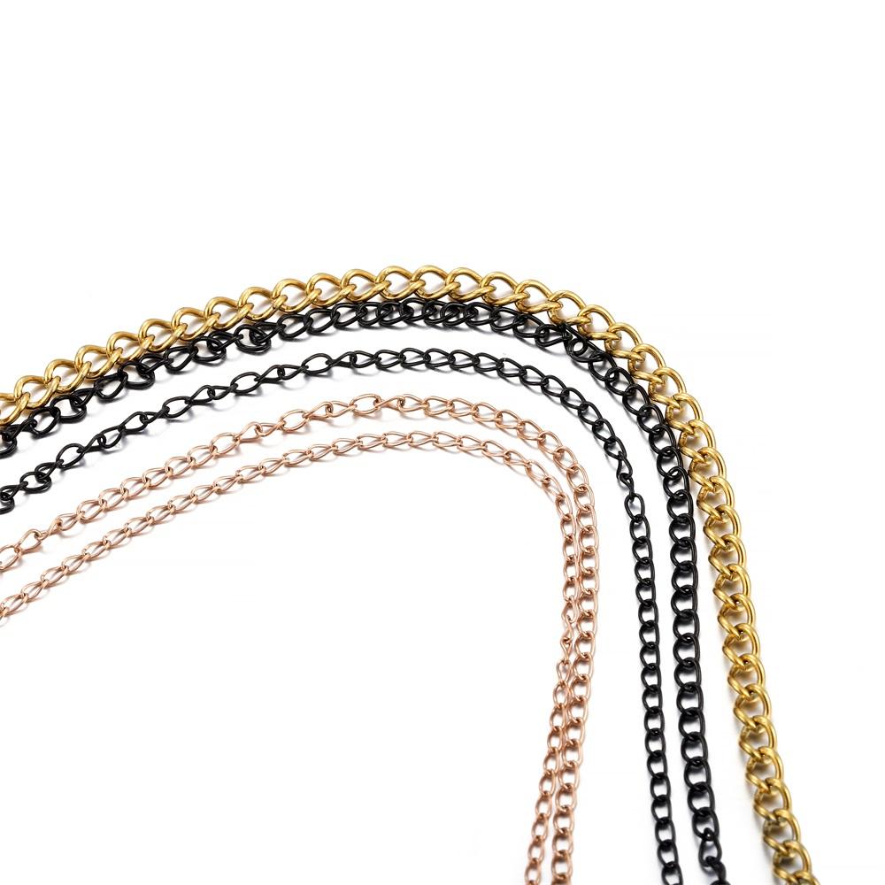2-5m/lot 1.2-4.0mm Stainless Steel Gold Necklaces Chains Bulk Jewellery Chains For DIY Jewelry Making Findings Accessories