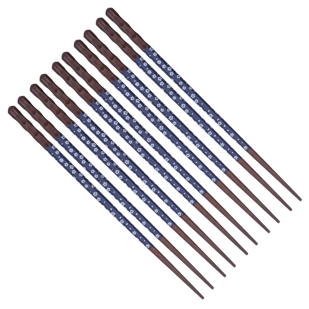 5Pairs Reusable Chopsticks Anti Slip Design Exquisite Pattern Light Comfortable Washable Chopsticks for Parties Weddings