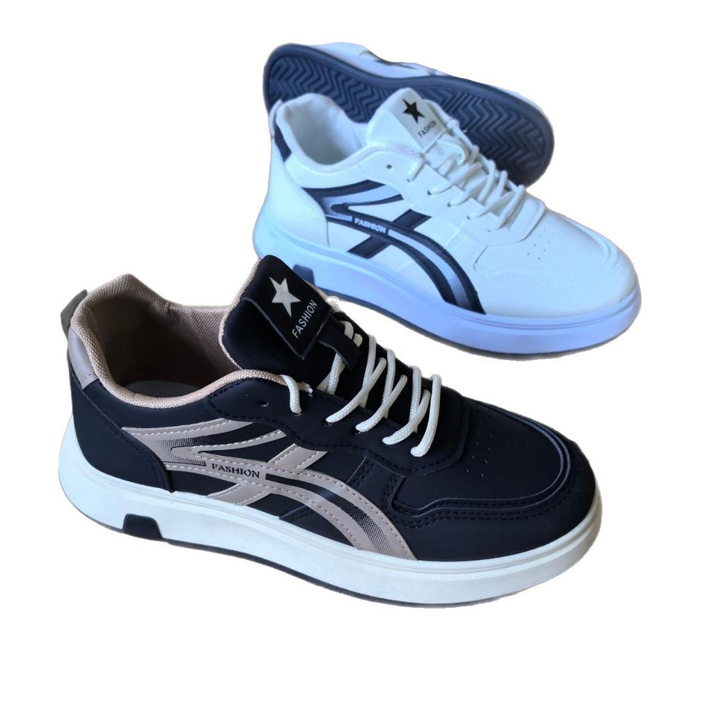 Casual Shoes New Breathable Leather Board Shoes Casual Comfortable Sports Thick Sole
