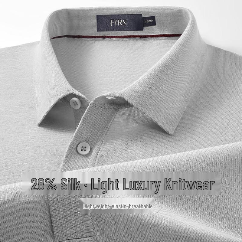 FIRS Men s Silk Blend Short Sleeve Polo Shirt L