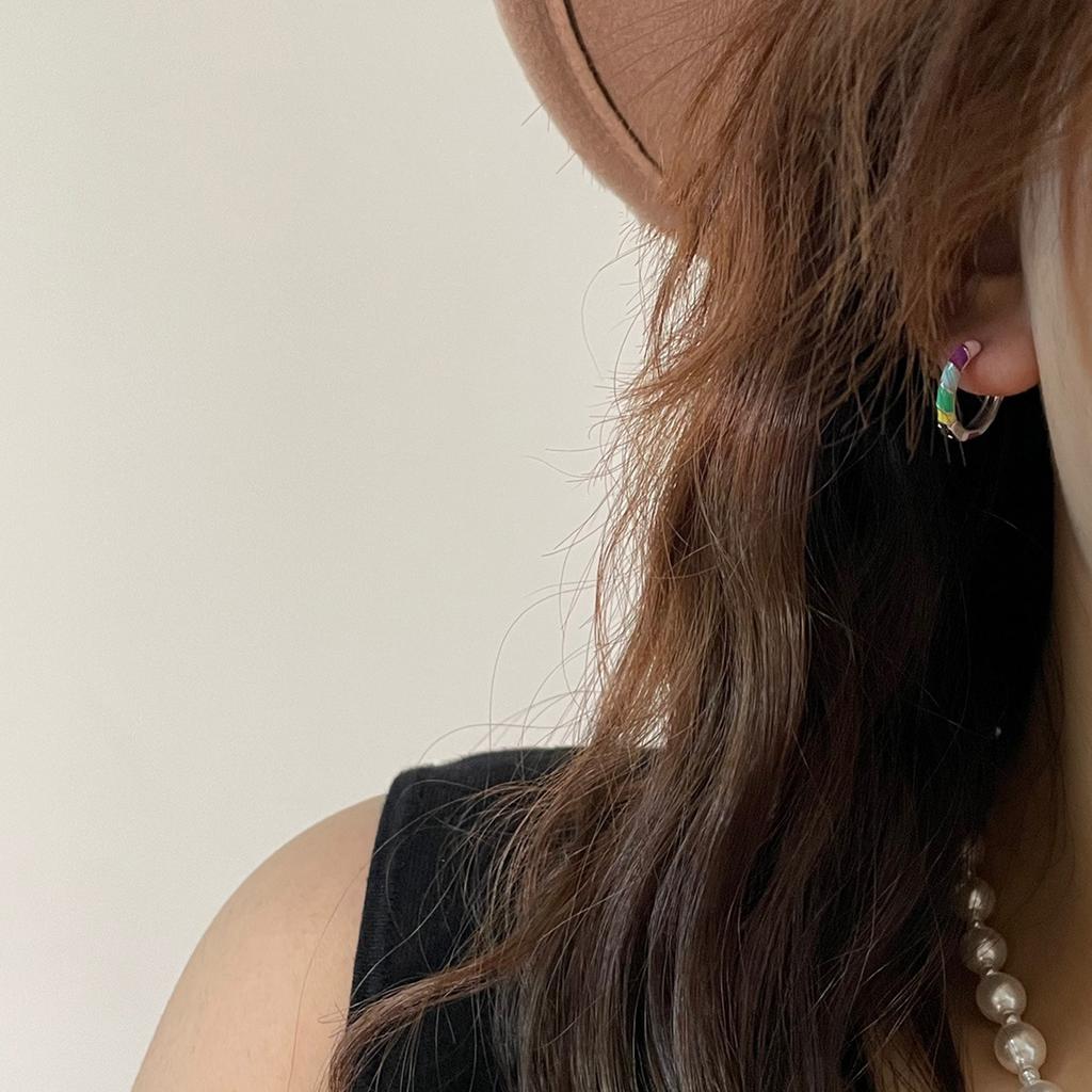 Koreańska biżuteria proste kolorowe kolczyki koła dla kobiet 2022 Trend damski kolczyk Boucle Oreille Femme prezent ślubny