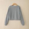 ZANZEA Women Casual Round Neck Long Sleeve Thin Pullover Sweatshirt