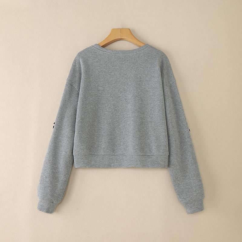 ZANZEA Women Casual Round Neck Long Sleeve Thin Pullover Sweatshirt