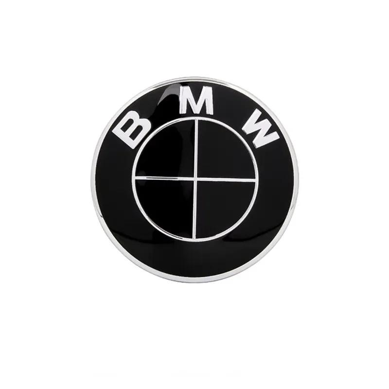 BWR1 Car Sticker 1PCS 82mm 74mm car Front Hood Emblem rear boot trunk logo for bmw E36 F20 E46 E39 E38 E90 E60 E87 E34 E53 X3 X5 X6 M
