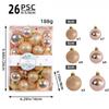 26Pcs Plastic Christmas Hanging Ball Merry Christmas Tree Decor  Hotel Office Decor
