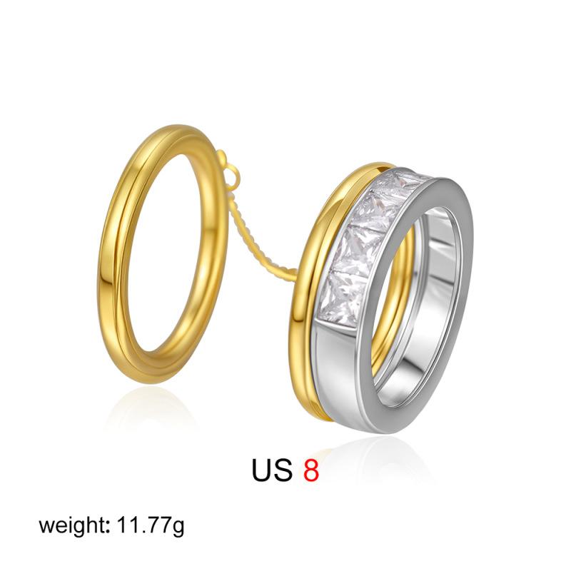 Europäische und Amerikanische 18K Gold und Silber Zweifarbige Ohrstecker Unregelmäßige Geometrische C-förmige Ohrstecker Einfache und Vielseitige Ohrstecker