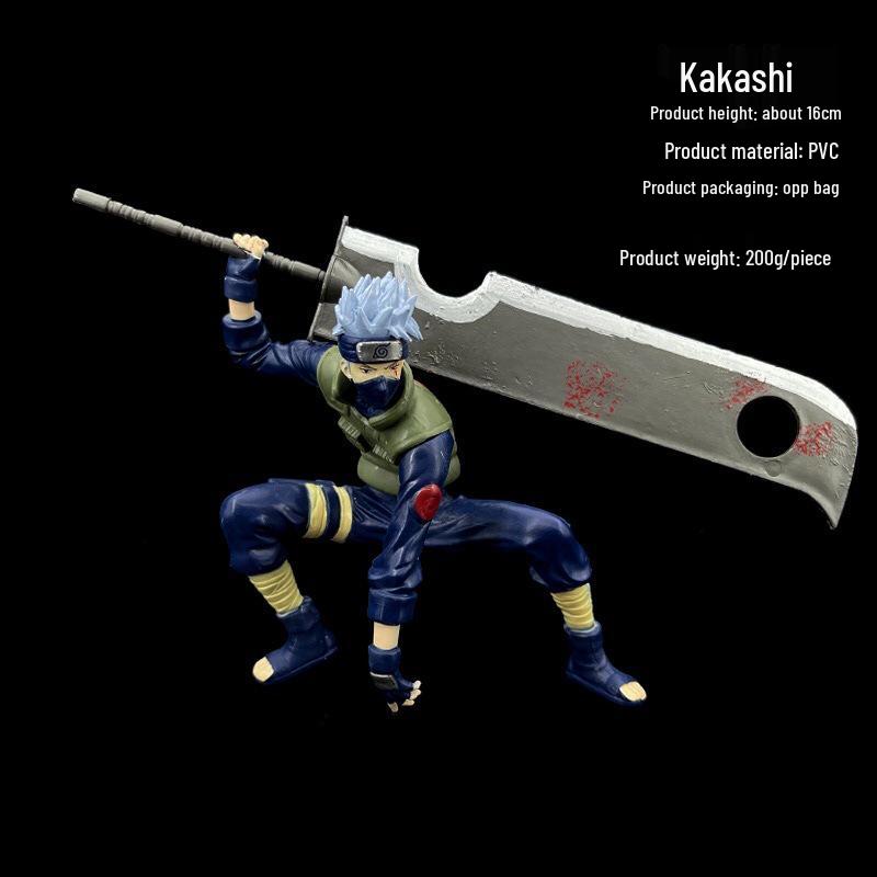 

Naruto Zabuza s Kubikiribōchō & Kakashi Hatake Anime Figures