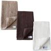 Imaa Imabari Towel Certified Slim Bath 3-Piece Set Thin Quick-Drying Made Japan 100 Cotton Light Brown x White