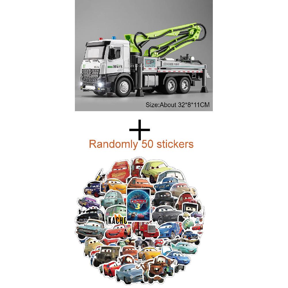 1:24er Maßstab Zementkipper Modell Spielzeugauto Türen zu öffnen Wassersprühfunktion Musik Licht Miniatur Fahrzeugmodelle Metall Druckguss Jungen Spielzeug