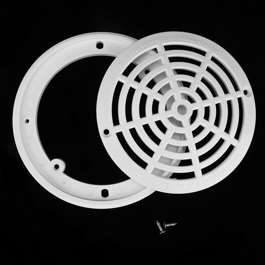 Plastic Pool Main Drain Cover with Screws Suit for Swimming Pools Replacement Accessary