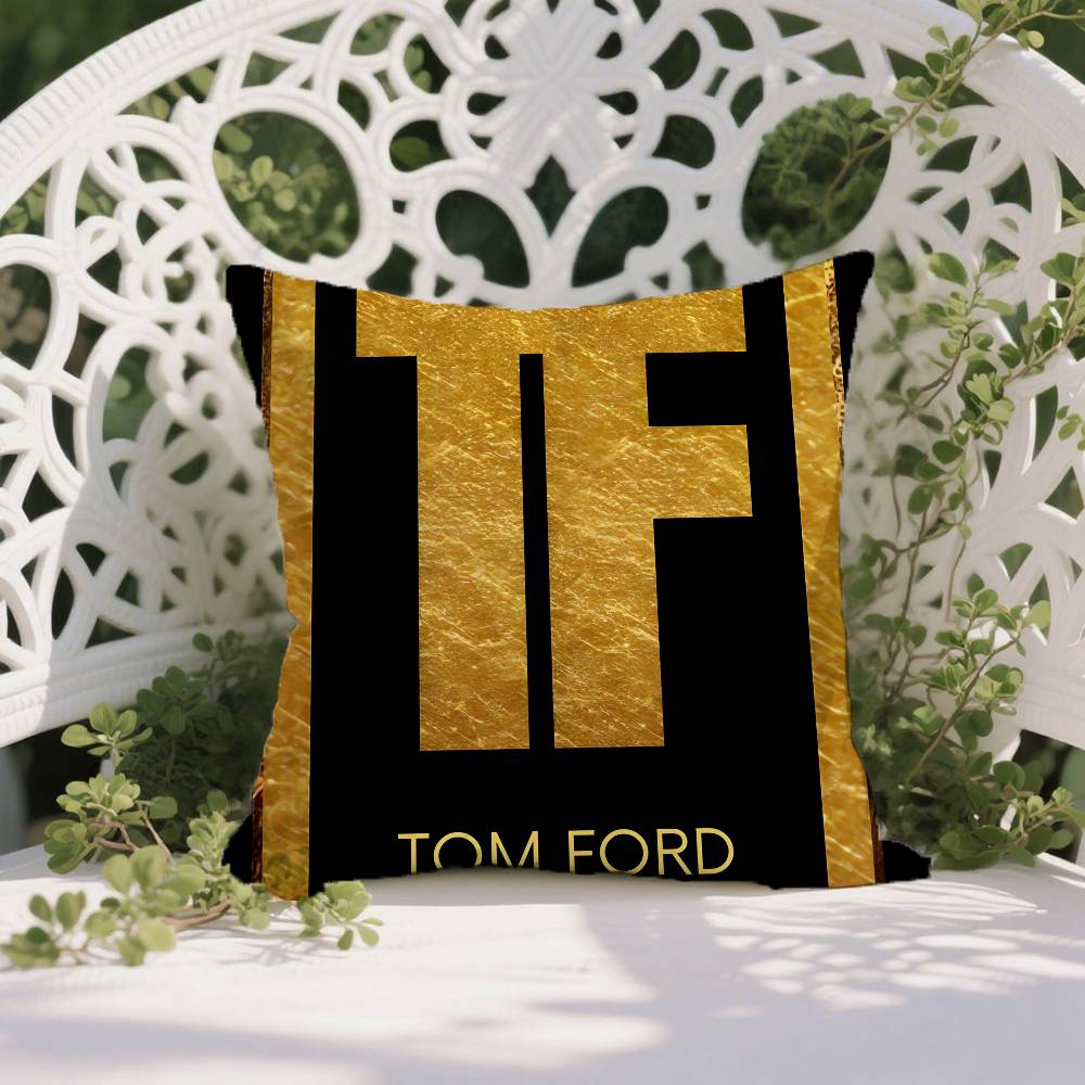 Beliebte T-Tom F-Ford Luxusgüter Kissenbezug Hausstaubmilbenabweisender Kissenbezug Verdeckter Reißverschluss Seidiger Kurzplüsch Sofa Kissenbezug