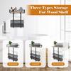 Wood and Iron Bathroom Shelf Rust Proof Storage Rack Wall Mounted Shelf  Kitchen Storage