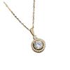 Women's Sunflower Zircon Pendant Necklace - Titanium Steel, Trendy New Design