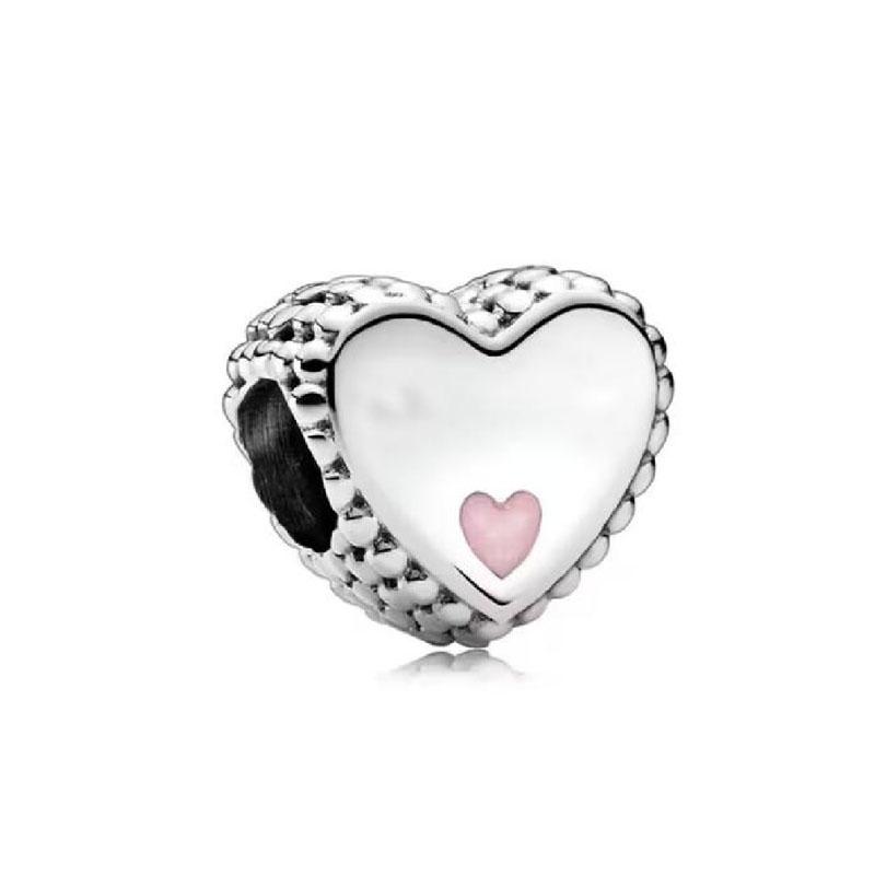 Original 925 Silver Auntie Niece Husband Heart Charm Bead Fit Bracelet Women DIY Jewelry Gift