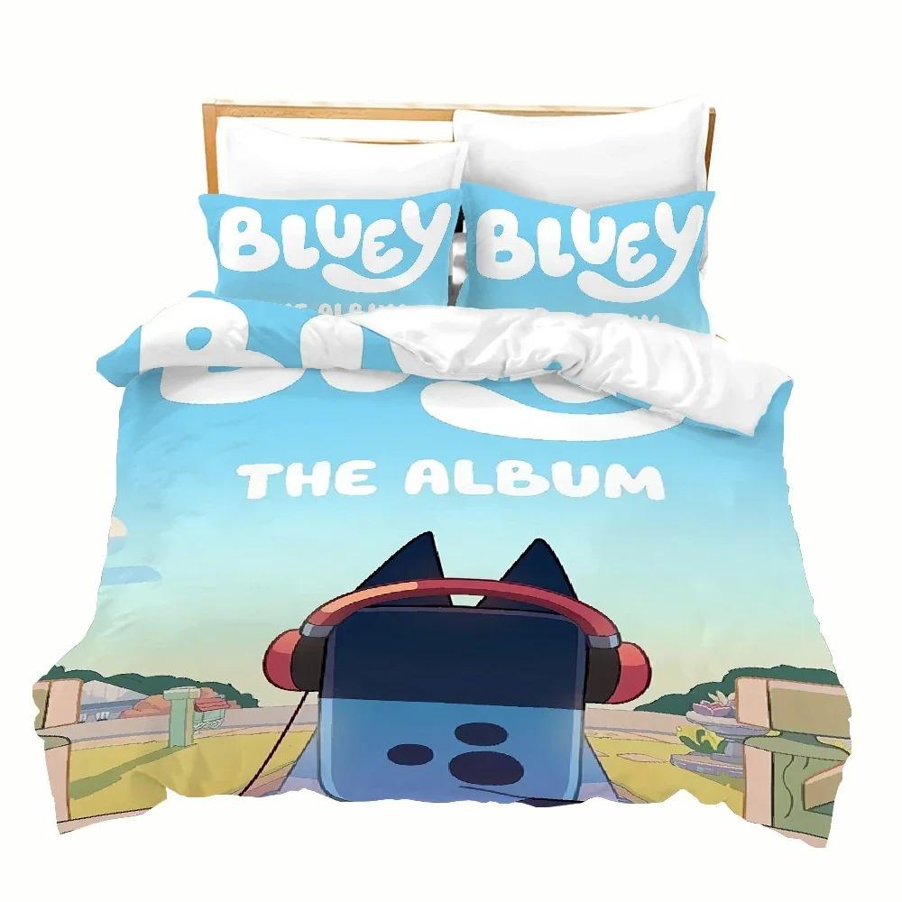 Tilpasset Tegneserie B-Blueys Bandit Chilli Dynetrekk Putetrekk Sengetøy Sett Voksen Gutt Jente Soverom Barn Enkelt Dobbelt