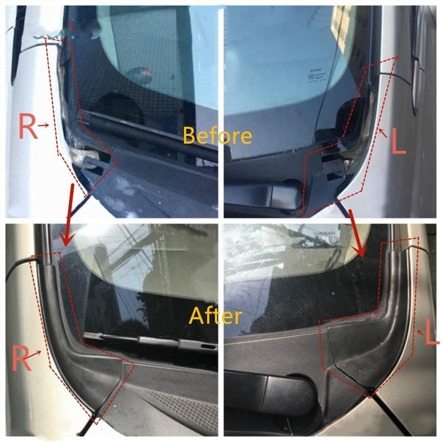 2x Ytre deksel list for nedre side av frontruten for Nissan Versa 2007-2012