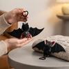 Transformable Plush Bat Keychain Novelty Cute Bat Keyring Bat Keychain with Wings  Halloween Gift