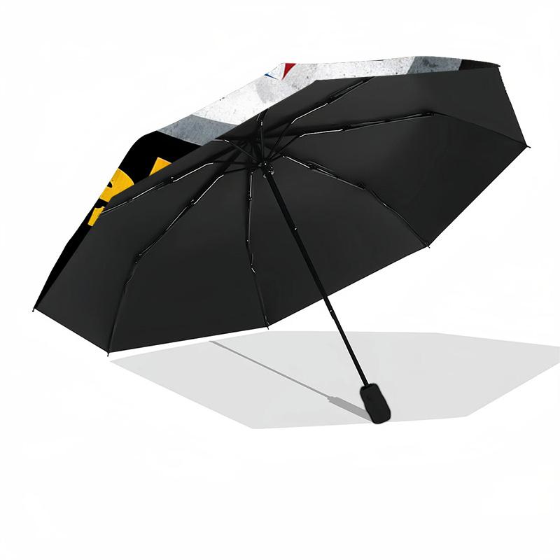 Pittsburgh Steelers Logo Umbrella - Automatic Open/Close, Compact 8-Rib Lightweight Umbrella Essential for outdoorPicnic Accessory Fan Gifts