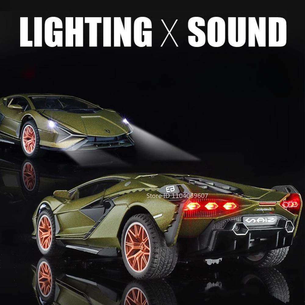 1:32 Scale Sian FKP37 Alloy Car Model Toy Metal Diecast Simulation Light Sound Pull Back Roadster Models for Kids Holiday Gifts