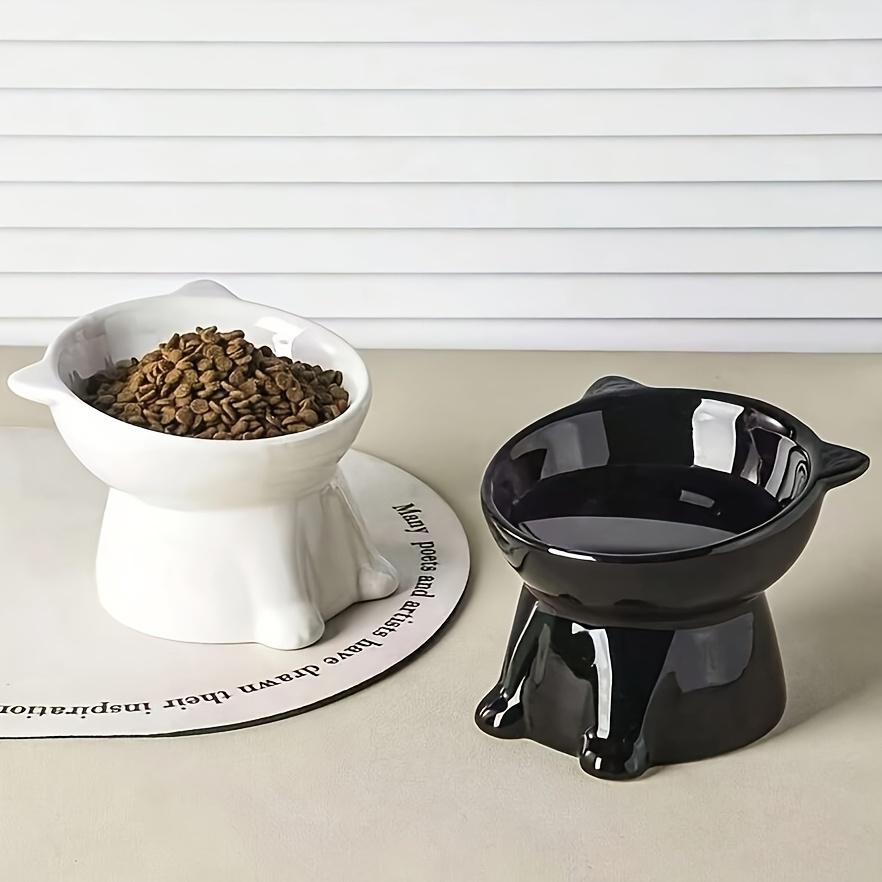 cat bowl, anti vomiting 15 degree tilted cat tray, stable base, not easy to overturn, pet drinking or food feeding station