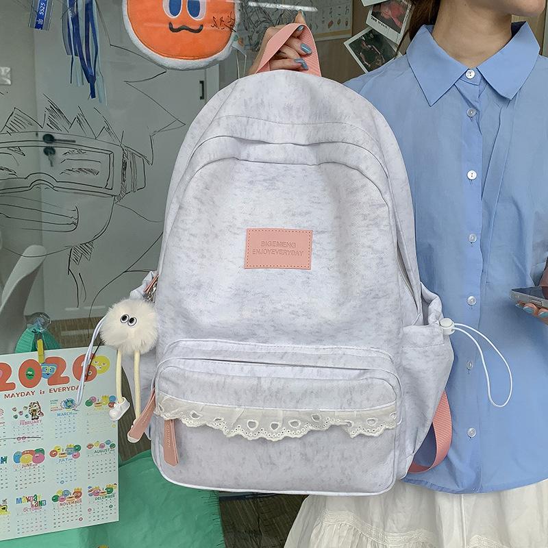 Schoolbag spring new Korean style INS forest style fairy gentle elementary school backpack high appearance sweet travel backpack