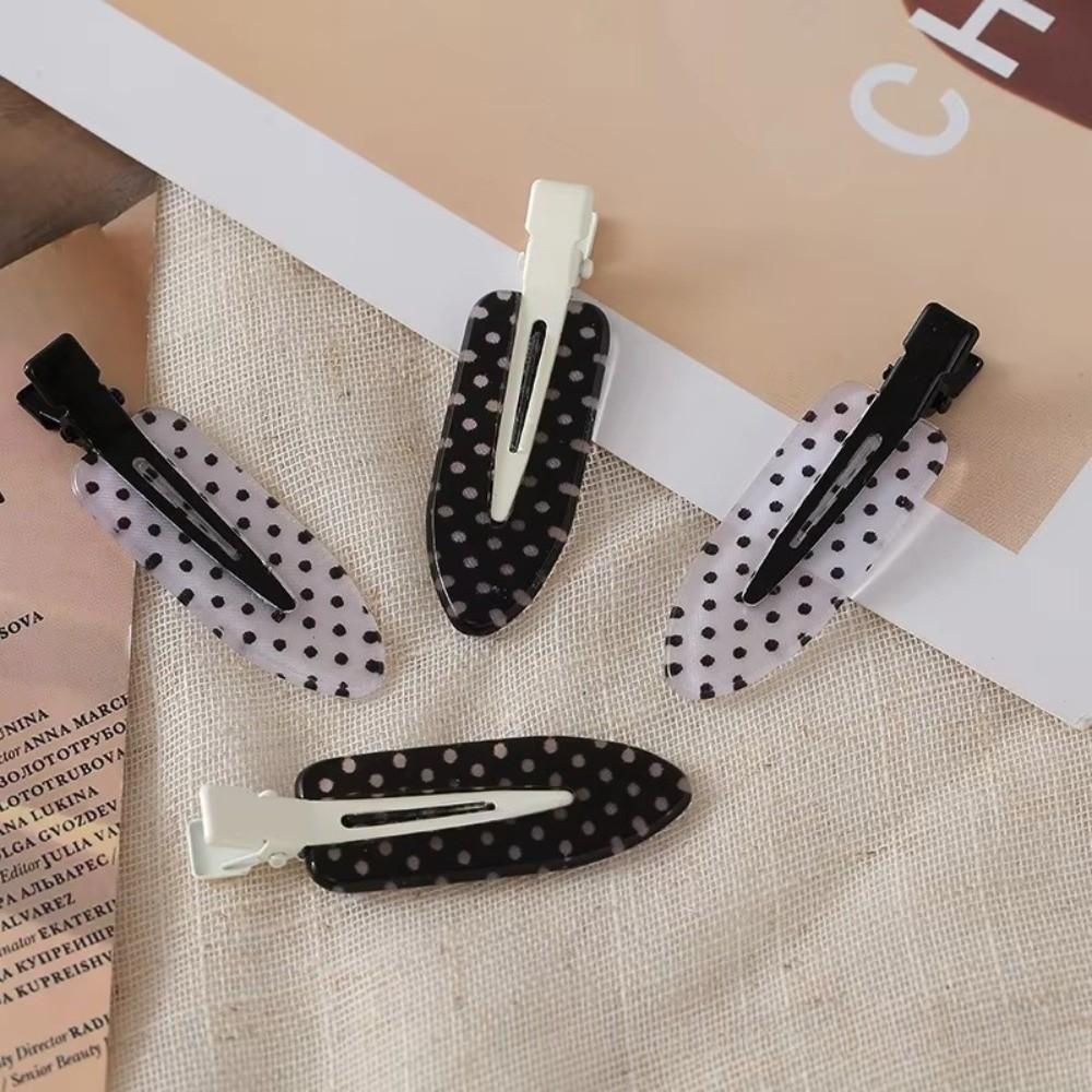 Minimalist Polka Dot Hair Clips No Crease Seamless Hairpins No Bend Headdress Head Side Clip for Women Girls