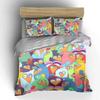 Colorful Cartoon Bird Illustration Printed Duvet Cover Set1 Duvet Cover+2 Pillowcasemulti Size Bedroom Bedding Decor
