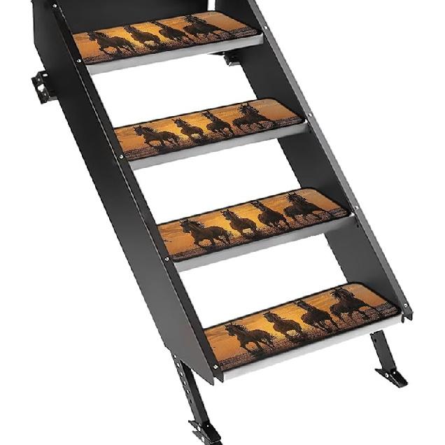 Purple Palm RV Step Covers RV Stair Covers RV Accessories, Non Slip Camper Step Covers, RV Step Rug, Waterproof Essential RV Step Carpet for Trailer