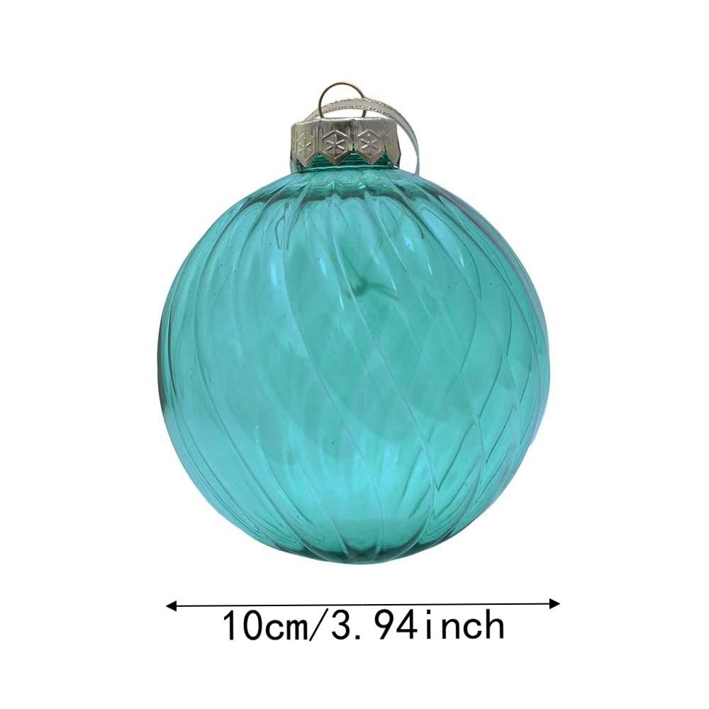 4Pcs Pack Christmas Ball Set PET Material Colorful Hanging Bauble Ball Pendant Holiday Parties