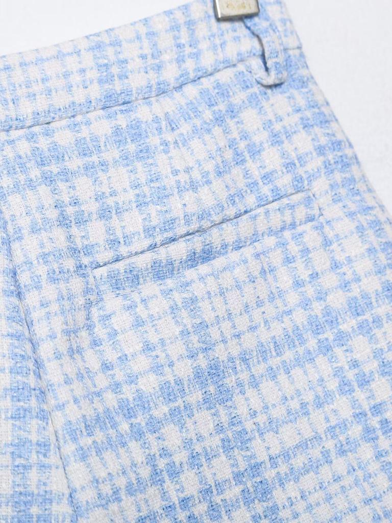 2024 Women's Winter Textured Casual Suit Jacket & Shorts - European & American Style