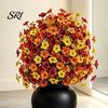 Elegant Artificial Flowers for Events Fall Topiary Ball Flowers, Mums Plants Tree, UV Resistant Outdoor with Fake Home Decor Spike, Plants,