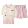 Women's Summer Cartoon Pajama Set - Cute Short Sleeve and Shorts, Plus Size, Lightweight Home or Outdoor Wear