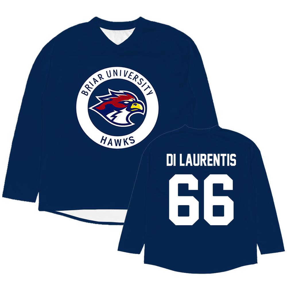 Off Campus Briar University Hockey Jersey Graham 44 22 DI LAURENTIS 66 Tucker46 Design T-shirt Long Sleeve Men Women Tshirts 3D Jerseys Summer Tops