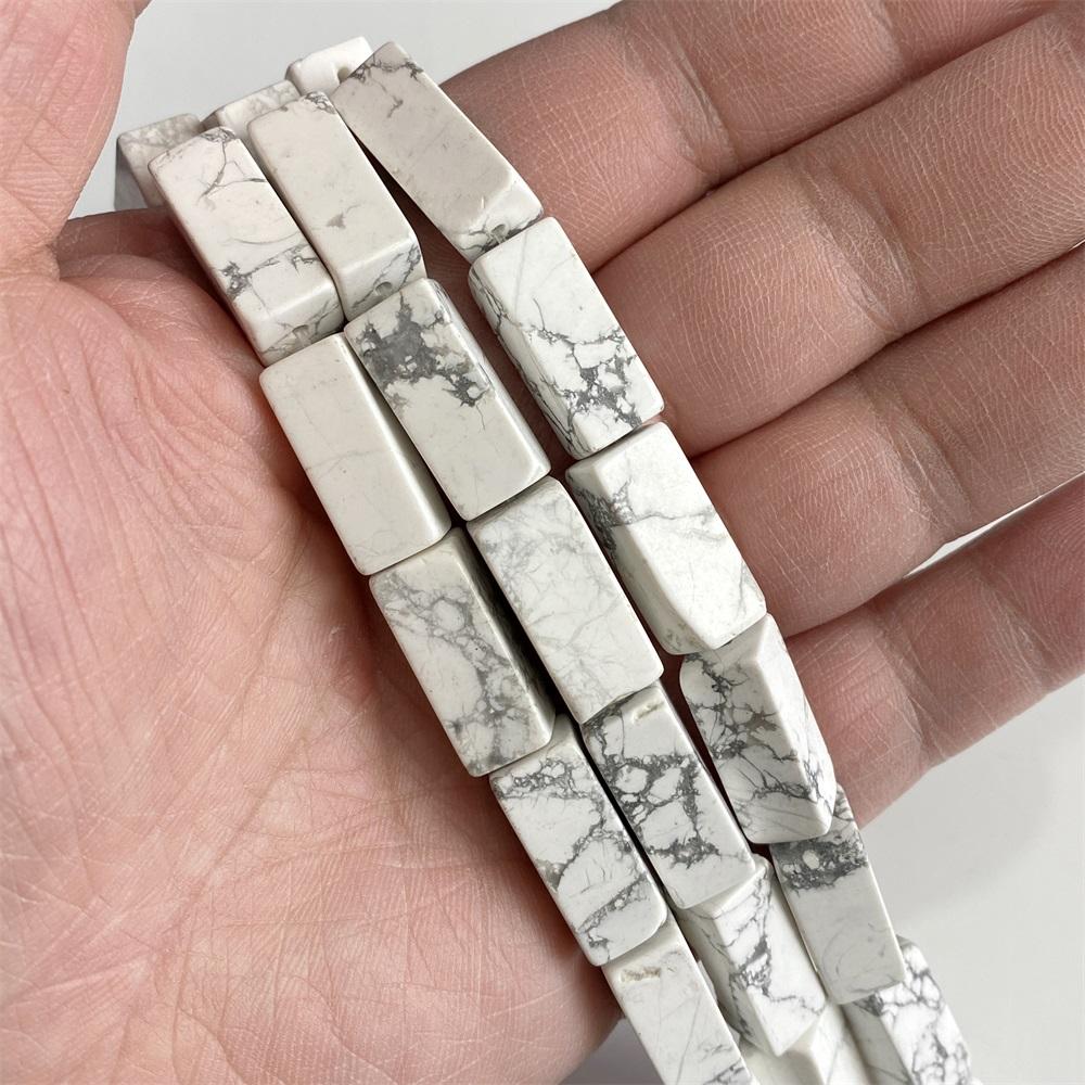 8X20MM Natural Square Tube Stone Beads Amazonite Aventurine Howlite Dalmation Gem Beads Charm For Jewelry Making Artistic works