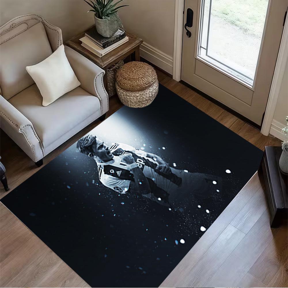 Soccer Player Through Wall Area Rug Suitable for Outdoor Entryway Game Room Playrooms Antislip Carpet Office home decor Wedding Party Gift