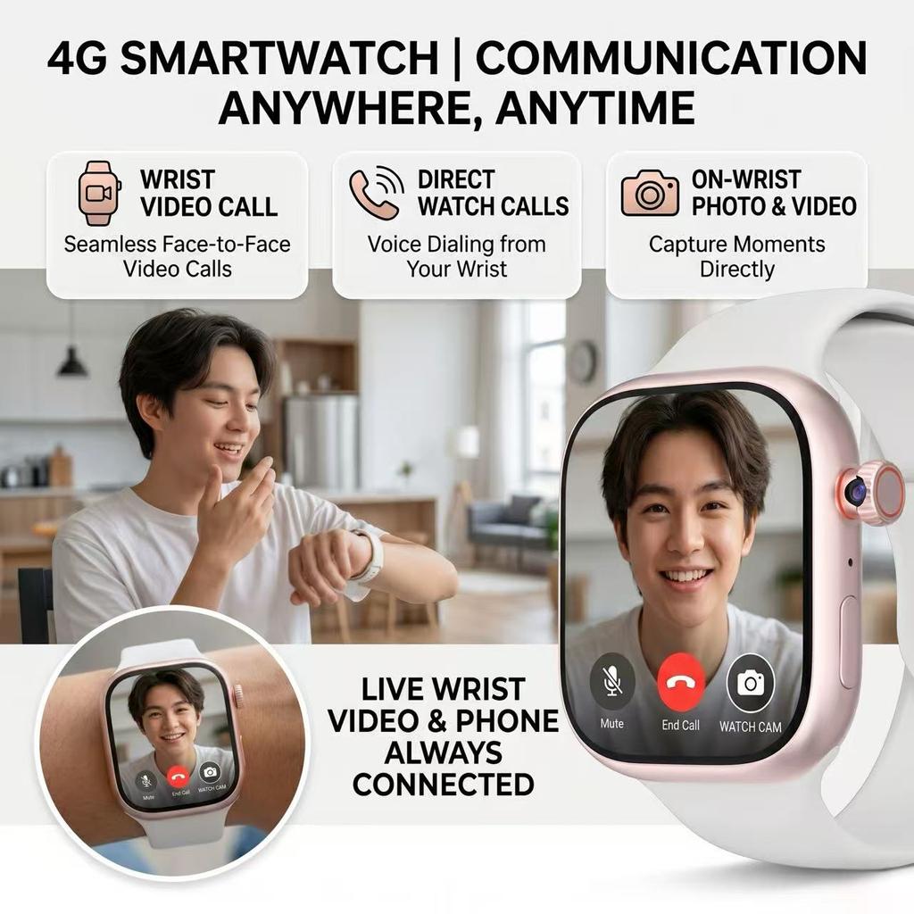 Source Factory 5G 4G Smartwatch Ultra Thin Business Sports TFT Display 2.02INCH HD Camera IP67 Waterproof Magnetic Answer Calls