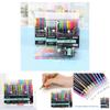 Basic Color Marker Set With 48 Fluorescent Pens For Students Art Projects And Doodle Creation