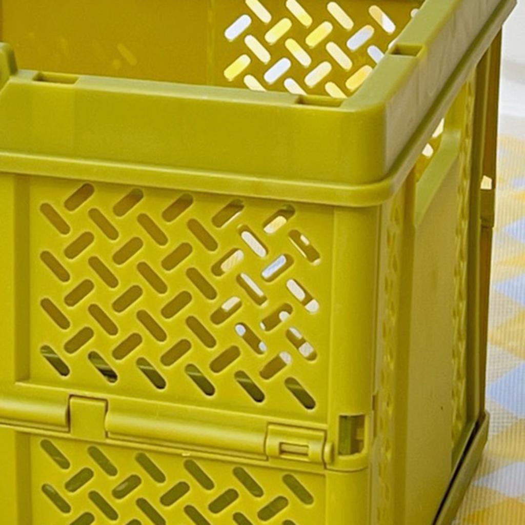 Skládací piknikový koš, stohovatelný úložný box, plastový nákupní košík s rukojeťmi pro...