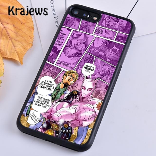 Krajews Kira Yoshikage Killer Queen JoJo Phone Case Cover For iPhone 14 5 SE 6s 7 8 Plus X XR XS 11 12 13 Pro Max Galaxy S21 S22