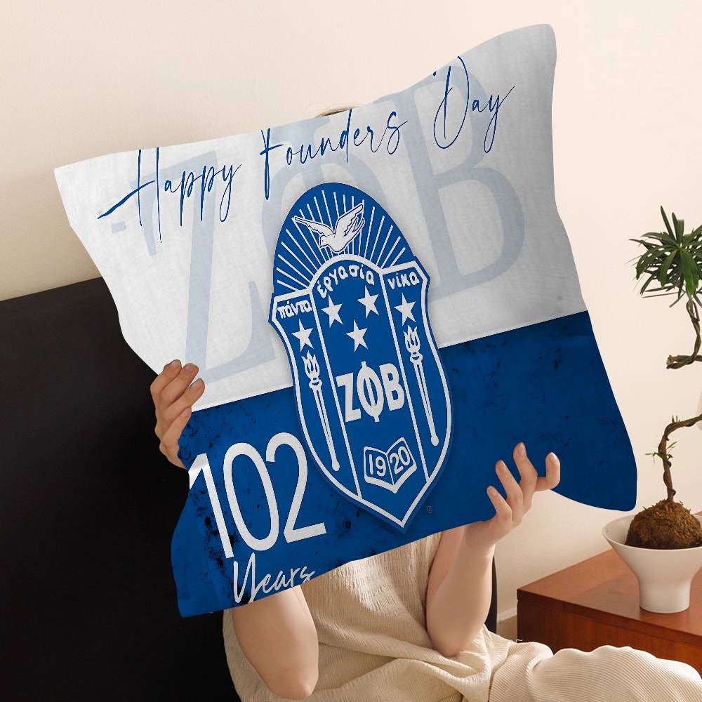 Zeta Phi Beta Sorority Cushion Cover Car Throw Pillow Case For Sofa Car Christmas Gift 40x40cm 45x45cm