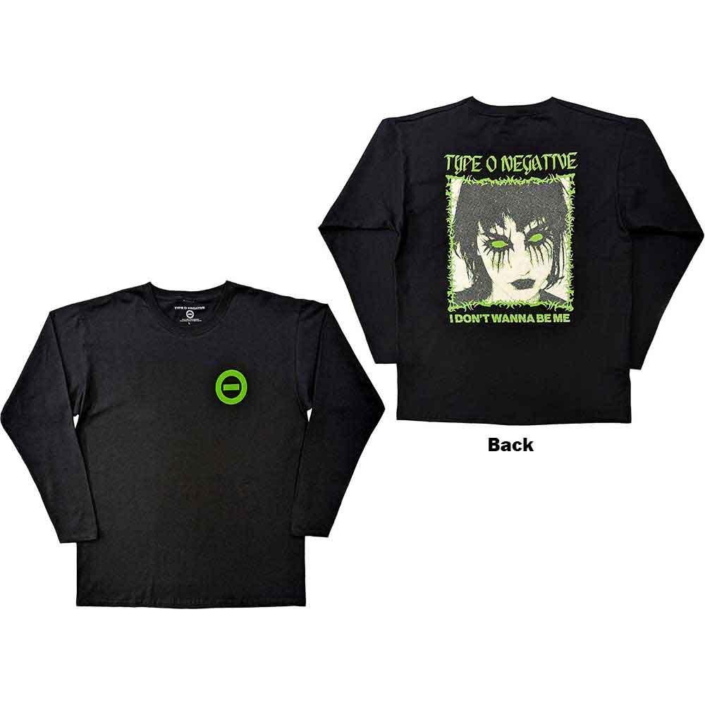 

Type O Negative I Don t Wanna Be Me LS Shirt Black New XXXXL
