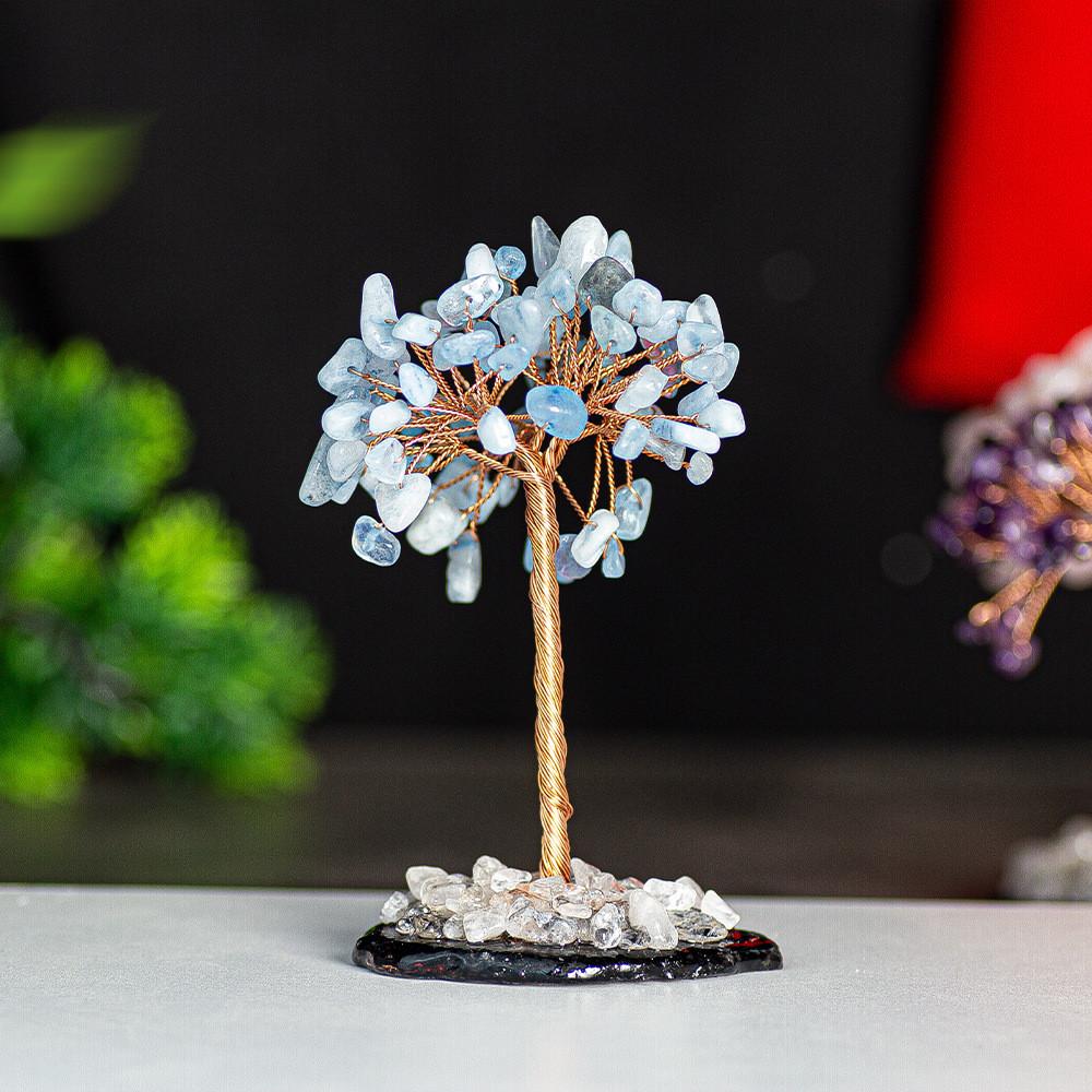 Albero dei Soldi in Cristallo di Quarzo Naturale Con Luce LED Per Scrivania d'Ufficio Decorazione Regalo Per Amici