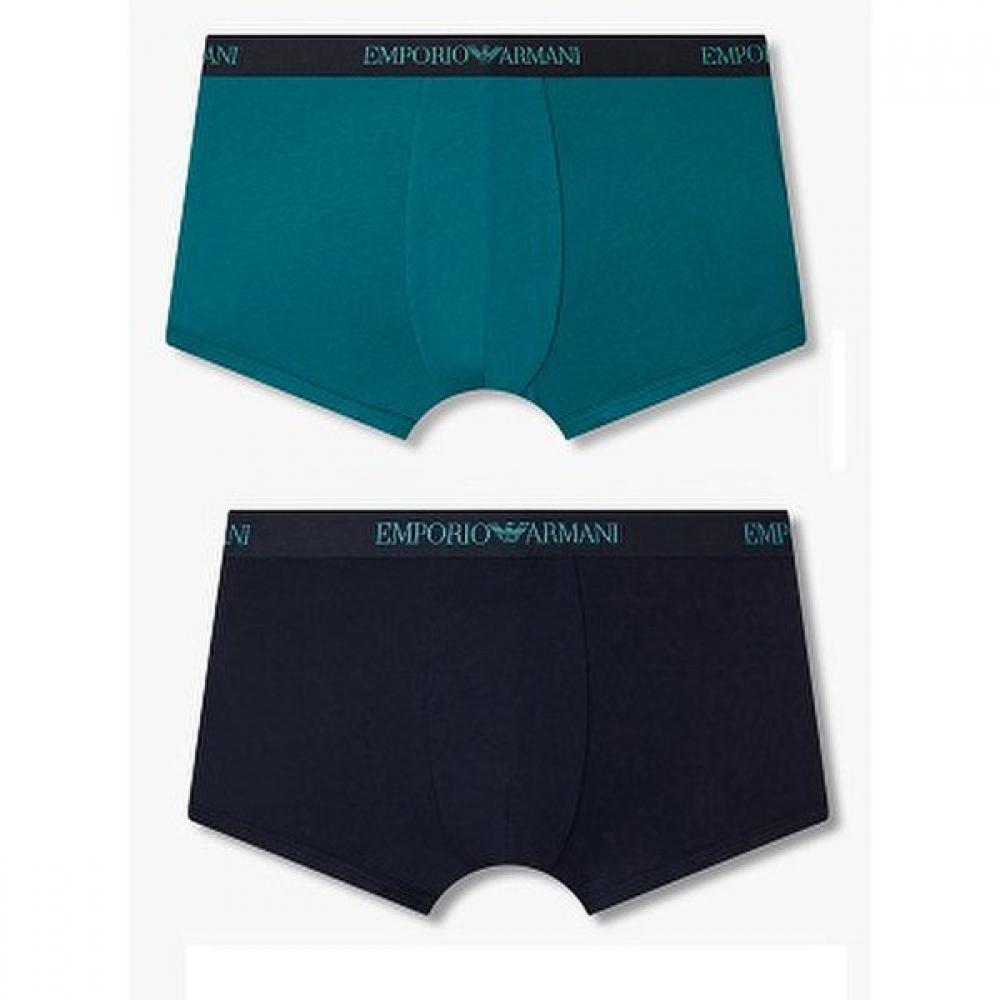 Emporio Armani Мужские Хлопок Однотонный Логотип Полосы Droz 2 шт. 0815112324 0815112326 XL(110)