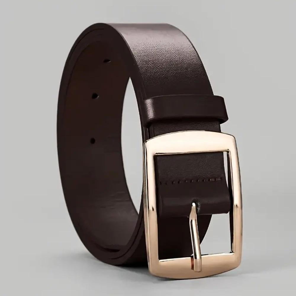Casual Business Belt Luxury Metal Pin Buckle Belt Retro Waist Strap  For Man
