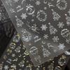 Gold-Stamped Christmas Elk Nail Art Stickers Christmas Series Snowflake Wreath Decorative Stickers