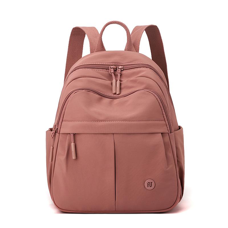 

Дорожный рюкзак большой вместимости однотонный женский рюкзак розовый